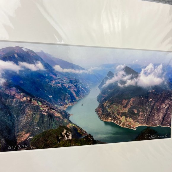 Michael J Leu Art Print SIGNED #/300 Cityscape Mountains River Cloud Scenic 1 - Picture 3 of 8